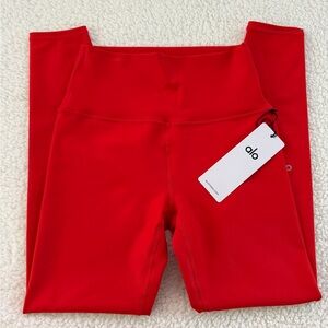Alo Red High-Rise Airlift 7/8 Leggings S